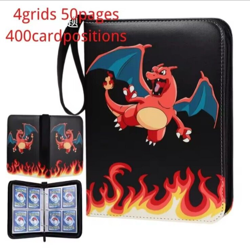 Pokemon TCG Charizard Red Black Flame Zip Up 50 pages Holds 400 Card Binder New! - Image 1