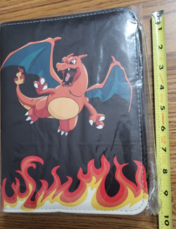 Pokemon TCG Charizard Red Black Flame Zip Up 50 pages Holds 400 Card Binder New! - Image 3