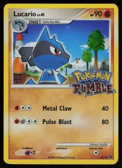 Lucario - 12/16 - Pokemon Card Rumble Stamped Promo Rare - LP - Image 1