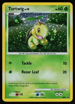 Turtwig - DP01 - Pokemon Card D&P Black Star Promo Rare Holo - LP - Image 1