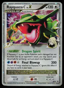 Rayquaza C Lv. X - DP47 - Pokemon Card D&P Black Star Promo Holo Rare - MP - Image 1