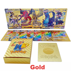 55PCS Pokemon Card Foil GOLD PACK 55 CARDS TCG GX Vmax GX Card Charizard Rare - Image 2