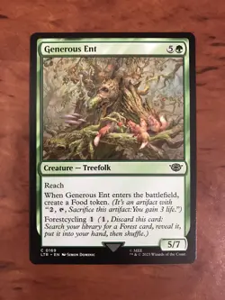Generous Ent MTG Magic the Gathering Card NM Near Mint Lord Rings LTR - Image 1