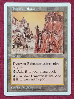 Magic The Gathering 5TH EDITION DWARVEN RUINS land card MTG - Image 1