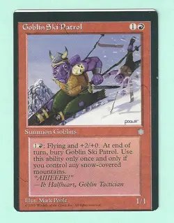 TCG MtG 158 Magic the Gathering Goblin Misprint-Miscut / Fehldruck - Image 1