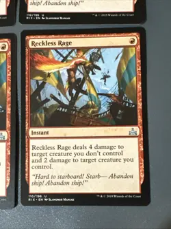 Reckless Rage X4 Rivals Of Ixalan NM Condition See Pics Front Back MTG - Image 2