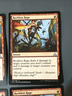 Reckless Rage X4 Rivals Of Ixalan NM Condition See Pics Front Back MTG - Image 3