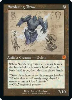 Sundering Titan - Foil - Retro Schematic - The Brothers' War: Retro Frame Artifa - Image 1