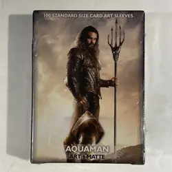 New Dragon Shield Matte DC Justice League Aquaman Standard Size 100 Sleeves - Image 3