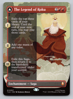 The Legend of Roku Borderless - MTG Avatar: The Last Airbender TLA - Image 1