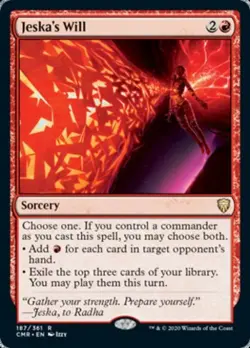 MTG English Jeska's Will NM Foil Commander Legends - Image 1