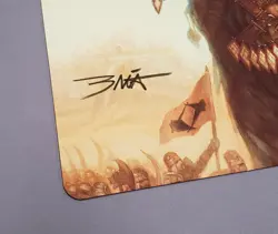 Siege Rhino MTG Play Mat SIGNED Playmat Volkan Baga Ultra Pro Wizards Seige - Image 2