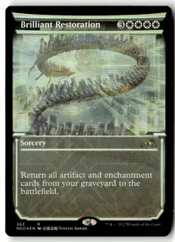 MTG - Brilliant Restoration (Showcase) 363 Foil MP Kamigawa: Neon Dynasty - Image 1