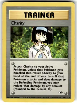 Charity 99/132 Rare Non-Holo Gym Heroes Set Pokemon Trainer Card LP - Image 1