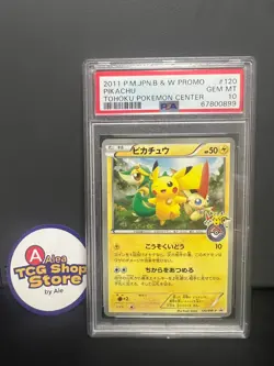 PSA 10 Pikachu 120/BW-P Tohoku Pokemon Center Promo Japanese Card 2011 - Image 1
