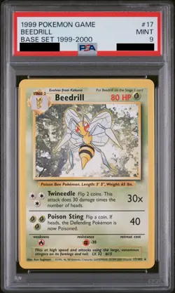 Beedrill Bibor #17 Base Set 1999-2000 (EN) - PSA 9 Pokemon - MINT - Image 1