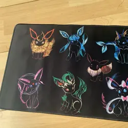 Eeveelutions Rubber Playmat Play Mat For Tcg Trading Card Game Pokemon Cards - Image 2
