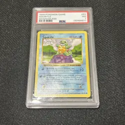 1999 POKEMON BASE SET SHADOWLESS #63 SQUIRTLE PSA 7 NM - Image 1