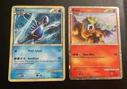 Pokemon HGSS Promo Lot (2) - LP - Lugia HGSS02 Entei HGSS20 2010 - Image 1