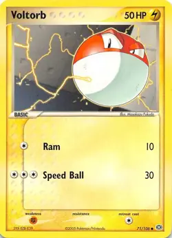 VOLTORB 71/106 - NON-HOLO - COMMON - EX Emerald - 2005 Pokemon Card - NM/M - Image 1
