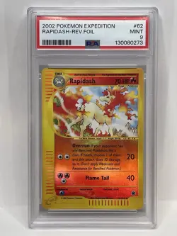 Pokemon Rapidash Expedition Reverse Holo Rare #26 PSA 9 Mint - Image 1