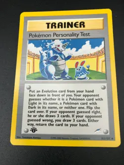 Pokemon Personality Test 1st Edition 102/105 Neo Destiny Pokemon NM 2002 - Image 1
