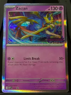 Zacian MEP-015 Prerelease Stamped Promo Pokemon Phantasmal Flames - NEAR MINT - Image 1