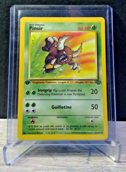 Pinsir 1st Edition Jungle 25/64 Non-Holo Pokemon Card WOTC 1999 Vintage TCG - Image 1