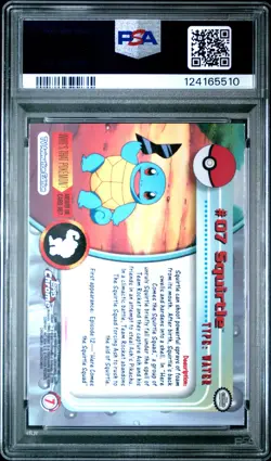 2000 TOPPS CHROME POKEMON T.V. #7 SQUIRTLE PSA 10 - Image 2