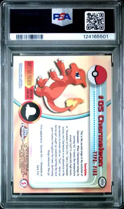 2000 TOPPS CHROME POKEMON T.V. #5 CHARMELEON PSA 10 - Image 2