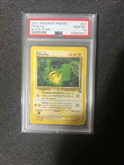 Pokemon PSA 10 2001 Black Star Promo Pikachu - Image 1