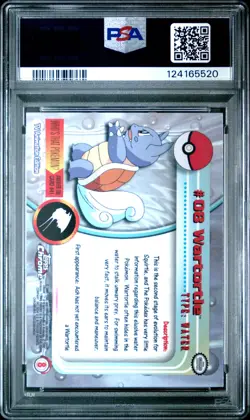 2000 TOPPS CHROME POKEMON T.V. #8 WARTORTLE PSA 10 - Image 2