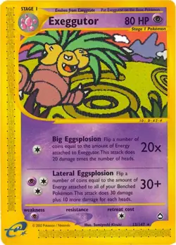 Exeggutor 13/147 Aquapolis Rare Pokemon Card NM/LP - Image 1