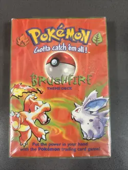 1999 Pokemon Brushfire Theme Deck Factory Sealed. One Corner Plastic Is Ripped - Image 1