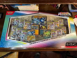 Pokemon TCG SV Prismatic Evolutions Lucario EX & Tyranitar EX Premium Collection - Image 1