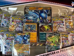 Pokemon TCG SV Prismatic Evolutions Lucario EX & Tyranitar EX Premium Collection - Image 2