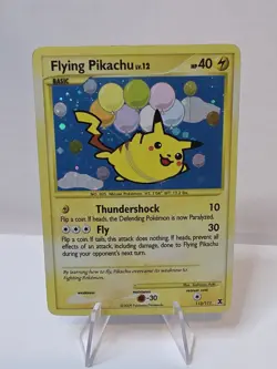 Flying Pikachu 113/111 Secret Rare Holo Rising Rivals Pokemon Lightly Played LP - Image 1