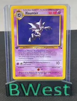 Haunter Fossil Set Non Holo Rare 21/62 1st Edition Pokemon Card 1999 LP MP - Image 1