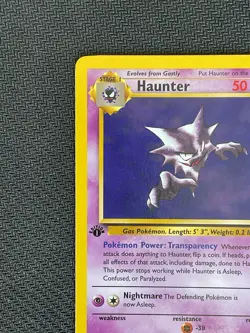 Haunter Fossil Set Non Holo Rare 21/62 1st Edition Pokemon Card 1999 LP MP - Image 3