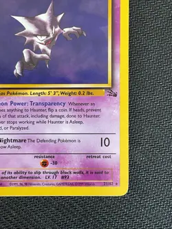 Haunter Fossil Set Non Holo Rare 21/62 1st Edition Pokemon Card 1999 LP MP - Image 5