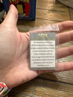 23K Gold Plated CHARIZARD Trading Card 1999 Burger King Pokemon Ball - Image 3