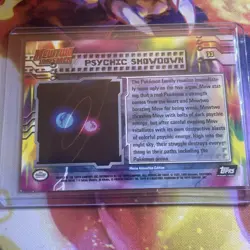 Psychic Showdown #33 Mewtwo Strikes Back Topps Black Label Pokemon 1998 LP - Image 2