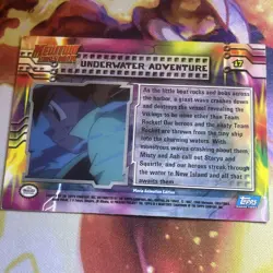 Pokemon Topps Mewtwo Strikes Back Underwater Adventure #17 Mod Play Blue Logo - Image 2