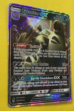 Tyranitar GX 2018 Pokemon Sun & Moon Lost Thunder HOLO 121/214 - Image 3