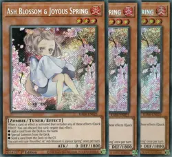 yugioh 3x Ash Blossom & Joyous Spring RA04-EN025 SECRET RARE ENGLISCH - Image 1