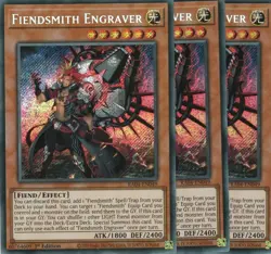 yugioh 3x Fiendsmith Engraver RA04-EN049 SECRET RARE ENGLISCH - Image 1