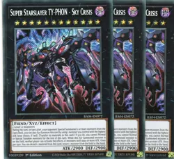 yugioh 3x Super Starslayer TY-PHON - Sky Crisis RA04-EN072 SECRET RARE ENGLISCH - Image 1