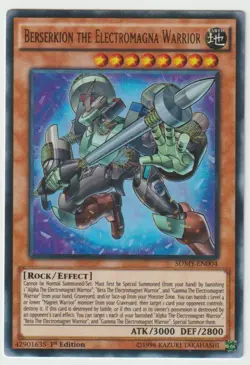 Yu-Gi-Oh Berserkion The Electromagna Warrior SDMY-EN004 1st Ed. Ultra Rare NM - Image 1