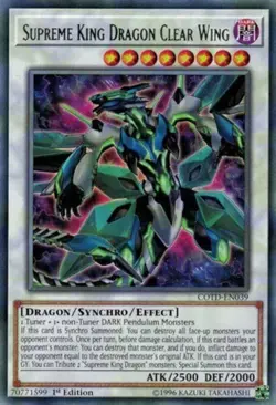 Supreme King Dragon Clear Wing - COTD-EN039 - Rare - 1st Edition - Lightly Playe - Image 1