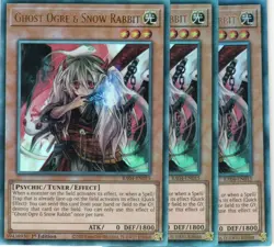 yugioh 3x Ghost Ogre & Snow Rabbit RA04-EN015 Ultimate Rare ENGLISCH - Image 1